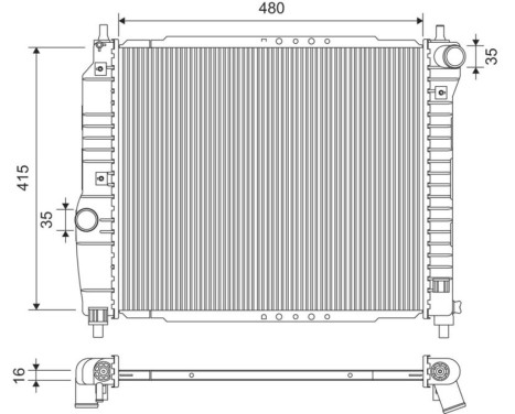 Radiador 735157 Valeo