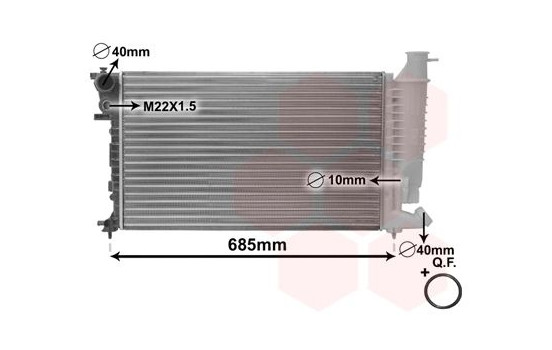 RADIADOR 9/93+ 1.9 2.0 -COCHE O 09002108 International Radiators Plus, Imagen 3