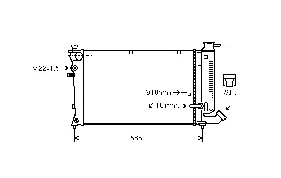 RADIADOR 9/93 &GT; 5/95 TURBODIÉSEL 09002110 International Radiators Plus