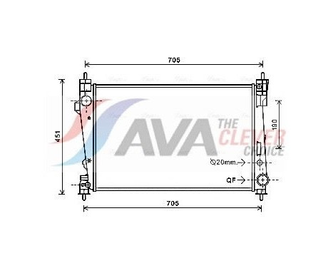 Radiador AL2124 Ava Quality Cooling