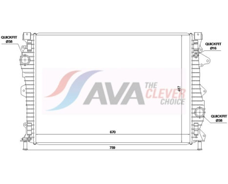 Radiador AU2357 Ava Quality Cooling