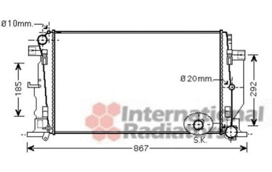 RADIADOR CRAFTER 25TDi MT sin AC desde '06 58002279 International Radiators, Imagen 2