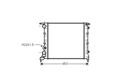 Radiador de gasolina 1.2 350x378 MT sin aire acondicionado 43002121 International Radiators
