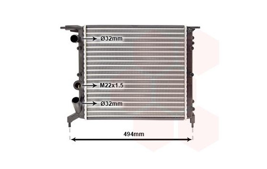 Radiador de gasolina 1.2 390x378 MT sin aire acondicionado 43002042 International Radiators, Imagen 2