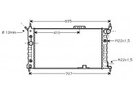 Radiador de gasolina 1.4 / 1.6 / 1.8 AT con aire acondicionado 37002169 International Radiators Plus