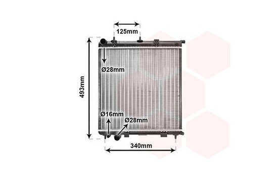 Radiador de gasolina 1.4 AT +/sin aire acondicionado 09002187 International Radiators, Imagen 2