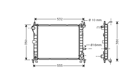 Radiador de gasolina 1.4 MT sin aire acondicionado 18002263 International Radiators