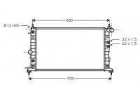 Radiador de gasolina 1.6 / 1.8 / 2.0 AT con aire acondicionado 37002220 International Radiators Plus