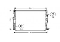 Radiador de gasolina 1.9i / 2.2i / 3.2i con aire acondicionado 01002101 International Radiators
