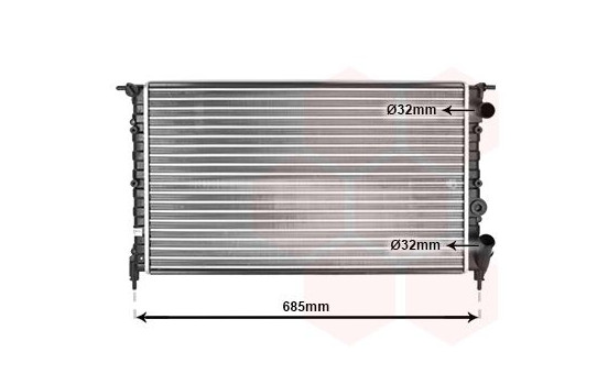 Radiador de gasolina 4/91+ 4 cilindros -Coche sin aire acondicionado 43002115 International Radiators, Imagen 2