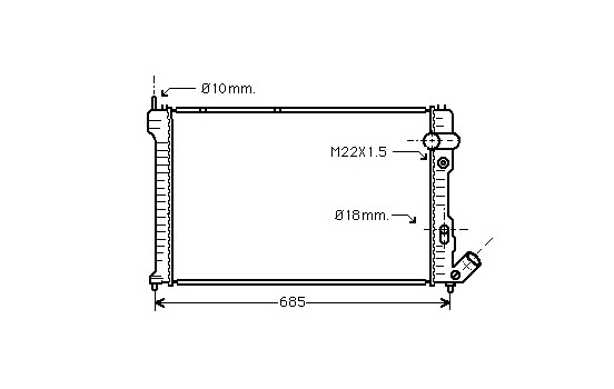 RADIADOR DIESEL 1.9TD - AUTOMÃ?TICO +/sin AIRE ACONDICIONADO 09002071 International Radiators