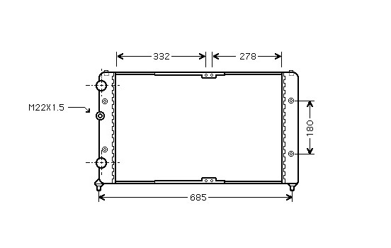 RADIADOR DIESEL desde '00 1.9 SDi con AIRE ACONDICIONADO 58002191 International Radiators