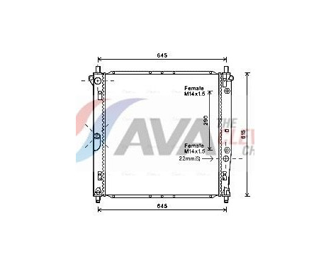 Radiador DW2125 Ava Quality Cooling