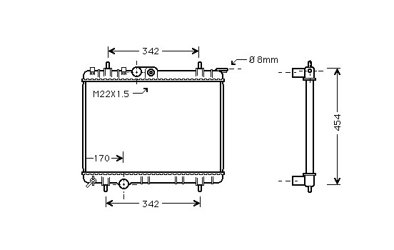 RADIADOR GASOLINA 1.1 / 1.4 / 1.6 40002189 International Radiators Plus, Imagen 2