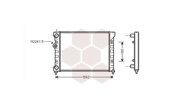 RADIADOR GASOLINA 1.6 MT -92 58002029 International Radiators, Imagen 2