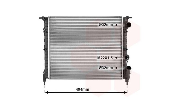 RADIADOR GASOLINA 1.7 sin AIRE ACONDICIONADO 43002043 International Radiators, Imagen 2