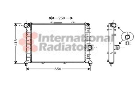 RADIADOR GASOLINA 2.0I con AIRE ACONDICIONADO 73002079 International Radiators, Imagen 2
