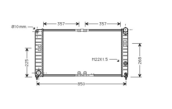 RADIADOR GASOLINA 2.2 con AIRE ACONDICIONADO 37002285 International Radiators Plus