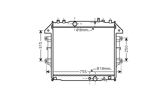 RADIADOR HI-LUX 25D4 puertas/30D4 puertas MT 05- 53002432 International Radiators