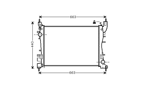 RADIADOR LINEA 14i MT +sin AIRE ACONDICIONADO 07- 17002358 International Radiators