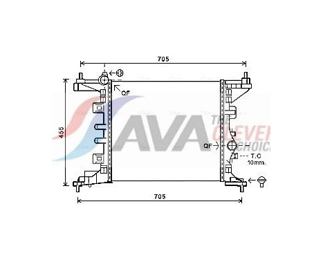 Radiador OL2568 Ava Quality Cooling