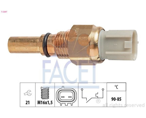 Interruptor de temperatura, ventilador del radiador 7.5267 Facet