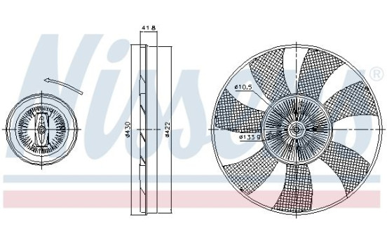 Embrague del ventilador 86217 Nissens, Imagen 5