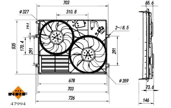 Rueda del ventilador de refrigeración 47994 NRF