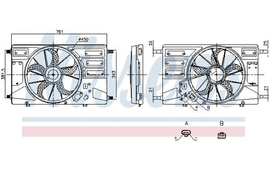 Rueda del ventilador de refrigeración 850100 Nissens