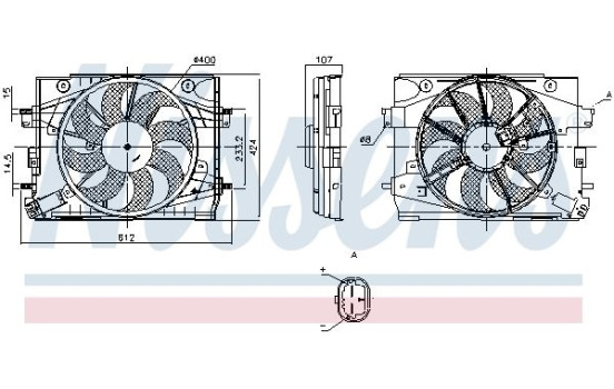 Rueda del ventilador de refrigeración 850137 Nissens, Imagen 6