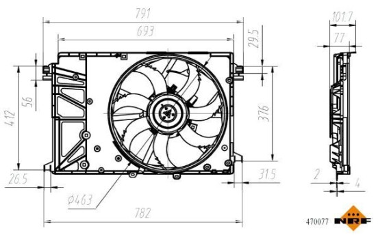 Ventilador de refrigeración 470077 NRF