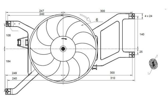 Ventilador de refrigeración 470132 NRF