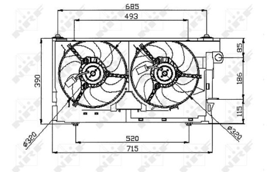 Ventilador de refrigeración 47050 NRF
