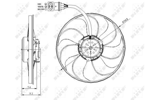 Ventilador de refrigeración 47393 NRF, Imagen 2