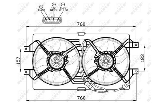 Ventilador de refrigeración 47502 NRF