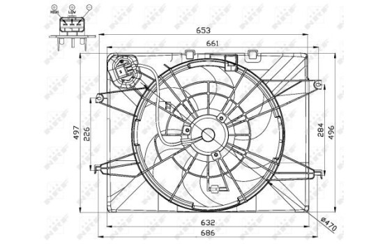 Ventilador de refrigeración 47564 NRF, Imagen 2