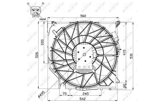 Ventilador de refrigeración 47672 NRF
