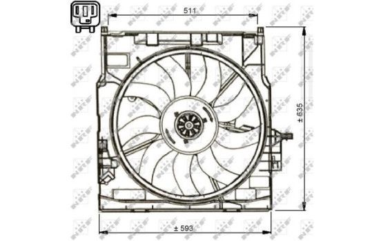 Ventilador de refrigeración 47734 NRF