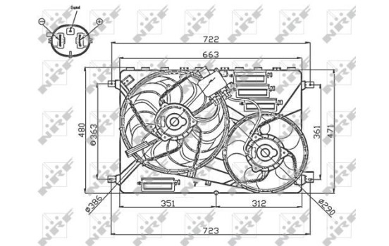 Ventilador de refrigeración 47756 NRF, Imagen 2