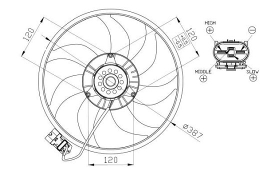Ventilador de refrigeración 47914 NRF, Imagen 2