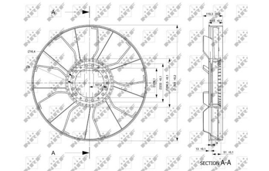 Ventilador de refrigeración 49843 NRF