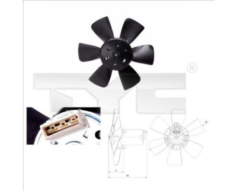 Ventilador de refrigeración 831-0011 TYC
