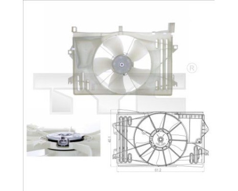 Ventilador de refrigeración 836-0013 TYC