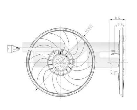 Ventilador de refrigeración 837-0037 TYC