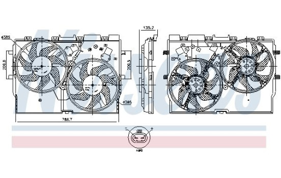 Ventilador de refrigeración 850005 Nissens