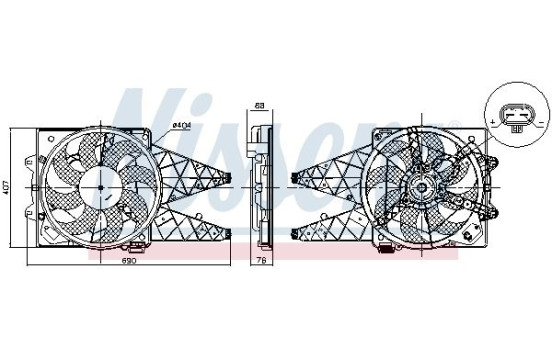 Ventilador de refrigeración 850047 Nissens