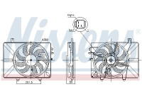 Ventilador de refrigeración 850052 Nissens