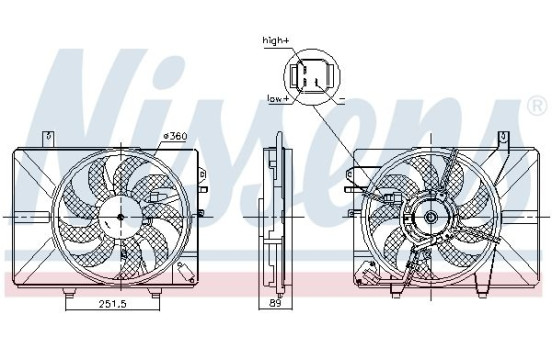 Ventilador de refrigeración 850052 Nissens