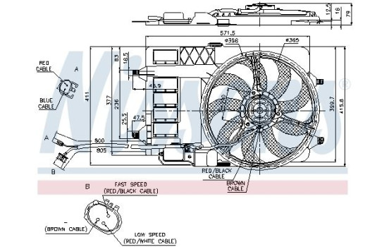 Ventilador de refrigeración 85124 Nissens, Imagen 9