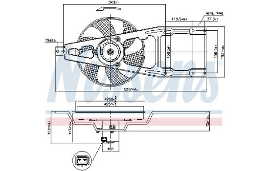 Ventilador de refrigeración 85139 Nissens, Imagen 7
